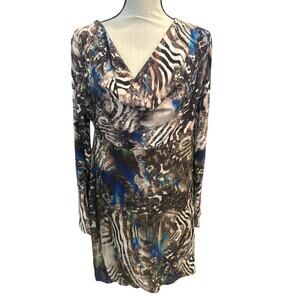 Women’s São Paulo Animal Print Knee Length Dress. Size 10